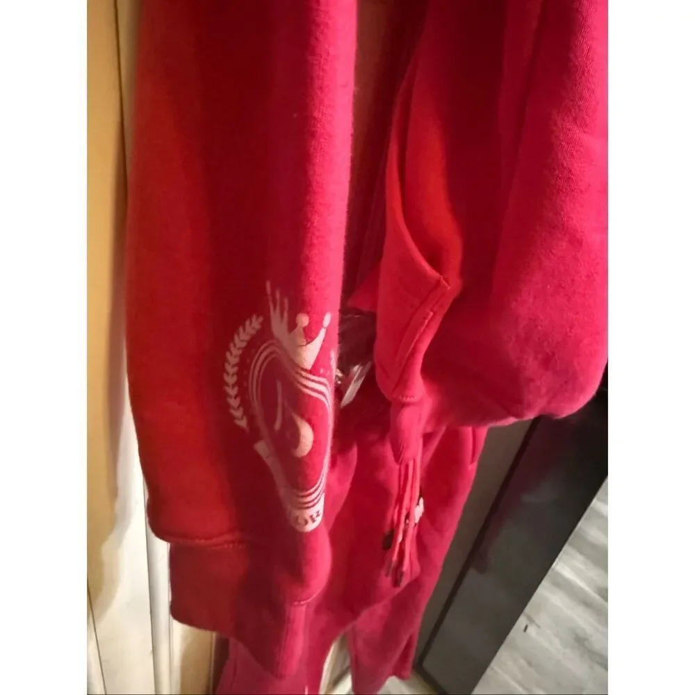 Jade Decor Girl's Casual 2 Piece Hoodie & Jogger Sweatsuit Set Pink Size 10